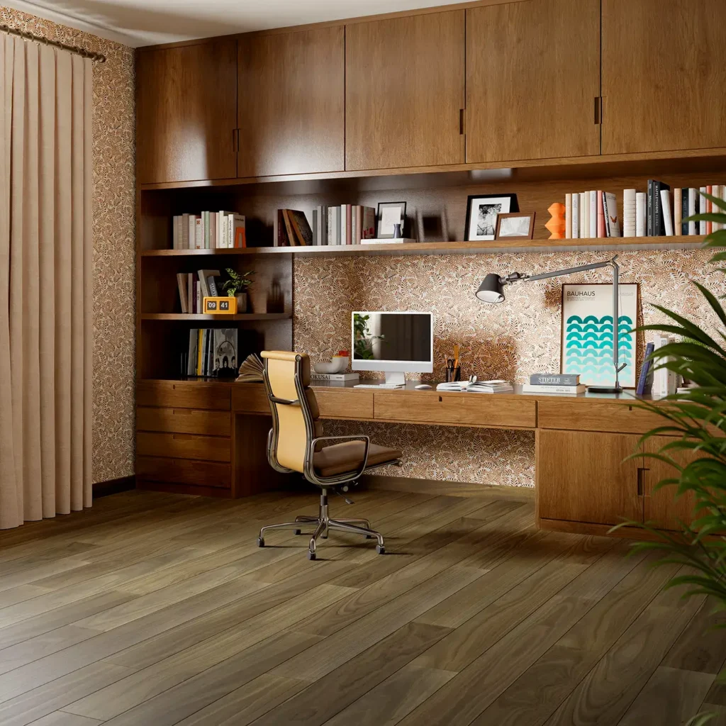1802U Valencia Walnut 17068 Raw Umber Room | Hadinger Flooring