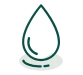 Icon representing 100% waterproof flooring