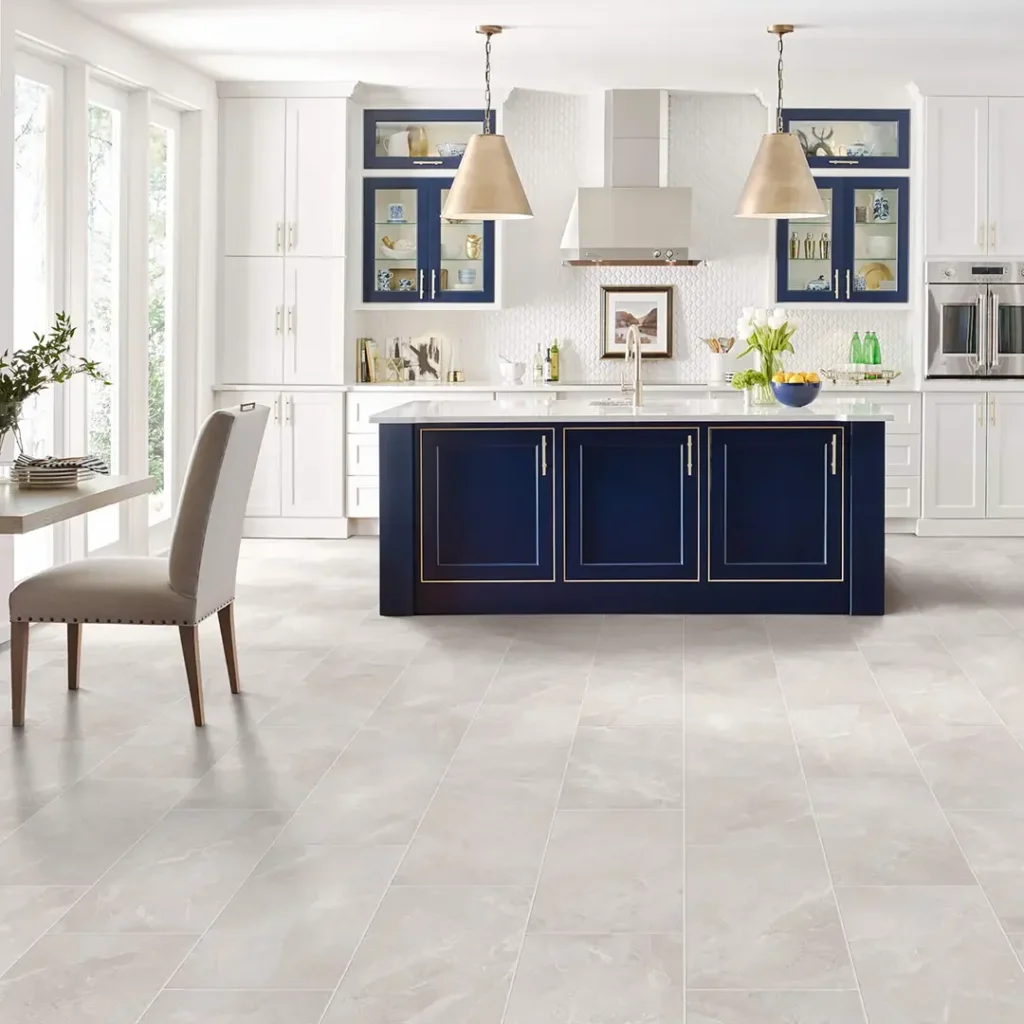 Shaw tile flooring shown in a styled interior