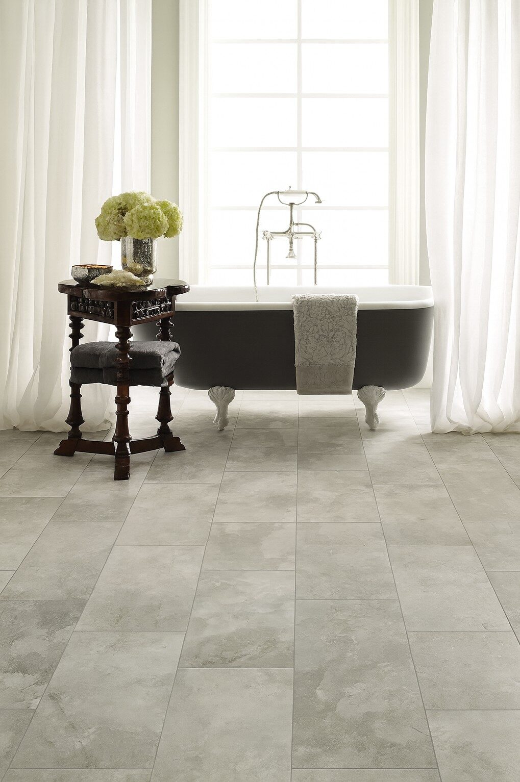 Shaw tile flooring installed in a room